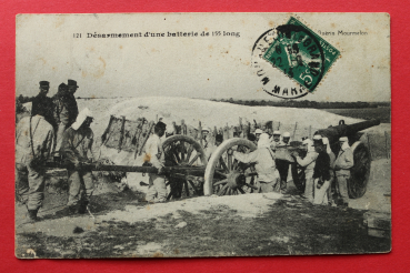 Ansichtskarte AK Truppenübungsplatz 1913 Artillerie Kanone Frankreich France Militär
